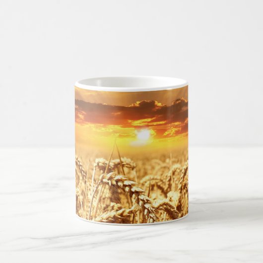Sunset and Wheat Field Kaffeetasse (Mittel)