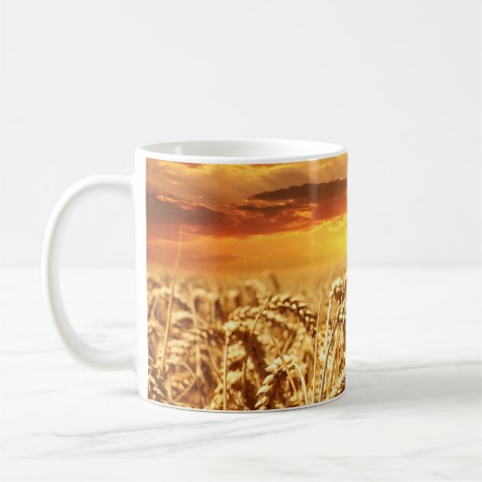 Sunset and Wheat Field Kaffeetasse (Links)
