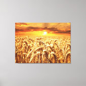 Sunset and Wheat Field Leinwanddruck (Vorderseite)