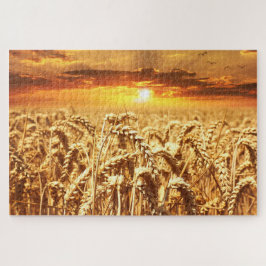 Sunset and Wheat Field Puzzle
