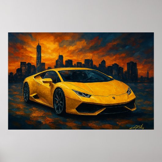 Sunset Apex Auto Poster (Vorne)