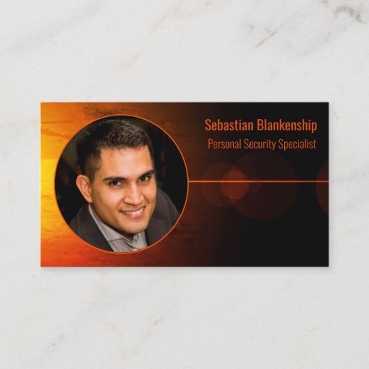 Sunset Art Security Berufliches benutzerdefinierte Visitenkarte (Vorderseite)