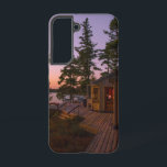Sunset at Acadia Park Samsung Galaxy Hülle<br><div class="desc">Blick auf den Sonnenuntergang im Park Acadia vom Deck aus</div>