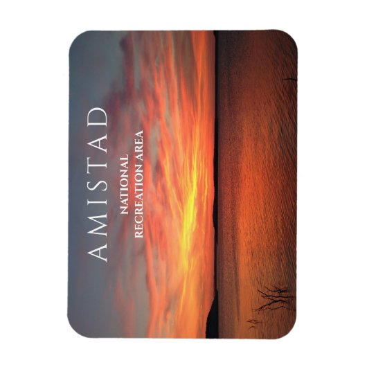 Sunset at Amistad Reservoir, Amistad NRA, Texas Magnet (Vertikal)