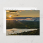 Sunset at Cadillac Mountain Acadia NP Postkarte (Vorne/Hinten)