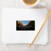 Sunset at Canyon Junction am Zion National Park Adressaufkleber (Insitu)