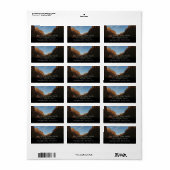 Sunset at Canyon Junction am Zion National Park Adressaufkleber (Vorne)