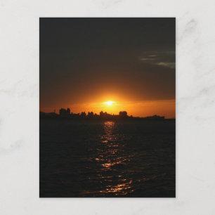 Sunset at Danshui, Taipei Landkreis, Taiwan Postkarte