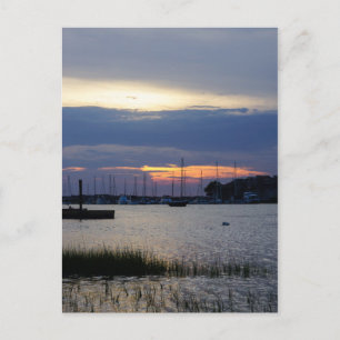 Sunset at Folly Harbour Postkarte