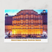 Sunset at Hawa Mahal in Jaipur Indien Postkarte (Vorderseite)