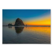 Sunset at Haystack Rock on Cannon Beach, Oregon Fotodruck (Vorne)