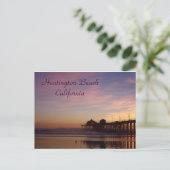 Sunset at Huntington Beach Pier, Kalifornien Postkarte (Stehend Vorderseite)