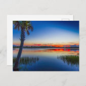 Sunset at Lake Zobel, Fort Pierce, Florida Postkarte (Vorne/Hinten)