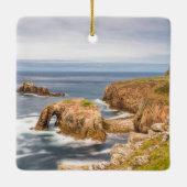 Sunset at Lands End in Cornwall England Keramikornament (Rückseite)