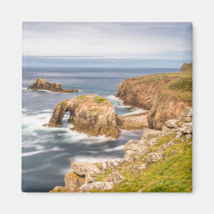 Sunset at Lands End in Cornwall England Magnet