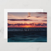 Sunset at Ludington, Michigan Postkarte (Vorne/Hinten)