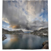 Sunset at Middle Nydiver Lake - Sierra Duschvorhang (Vorderseite)