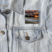 Sunset at Monastery Beach, Carmel, Kalifornien, Button (Beispiel)