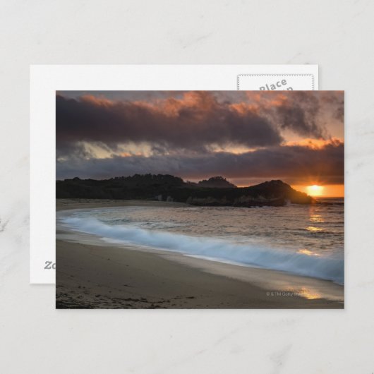 Sunset at Monastery Beach, Carmel, Kalifornien, Postkarte (Vorne/Hinten)