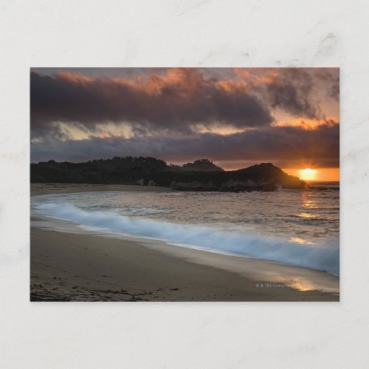 Sunset at Monastery Beach, Carmel, Kalifornien, Postkarte (Vorderseite)