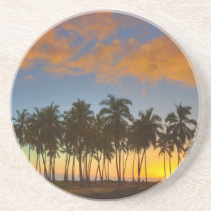 Sunset at National Historic Park Pu uhonua o Sandstein Untersetzer