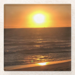 Sunset at Newport Beach, Kalifornien Glasuntersetzer