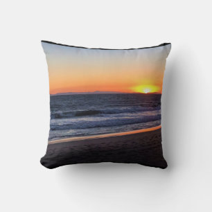 Sunset at Newport Beach, Kalifornien Kissen
