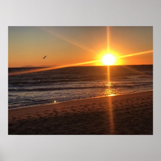 Sunset at Newport Beach, Kalifornien Poster (Vorne)