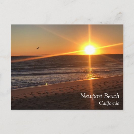 Sunset at Newport Beach, Kalifornien Postkarte (Vorderseite)