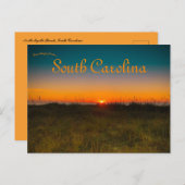 Sunset at North Myrtle Beach South Carolina Postkarte (Vorne/Hinten)