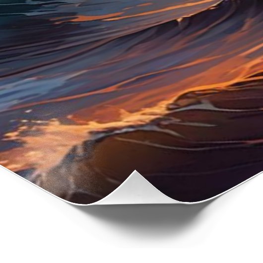 sunset at ocean wall art poster (Ecke)