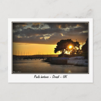 Sunset at Poole harbour - Dorset - UK Postkarte