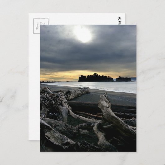 Sunset at Ruby Beach Olympiapark Postkarte (Vorne/Hinten)