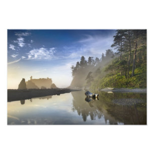 Sunset at Ruby Beach, Olympic National Park, Fotodruck