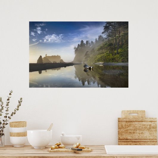 Sunset at Ruby Beach, Olympic National Park, Poster (Küche)
