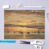 Sunset at Scheveningen by Hendrik Willem Mesdag Seidenpapier (Handwerk)