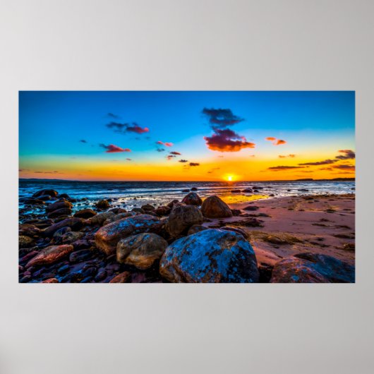 Sunset At Sea Poster (Vorne)