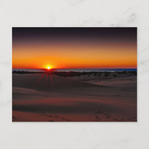 Sunset at Silver Lake Staat Park, Michigan Postkarte