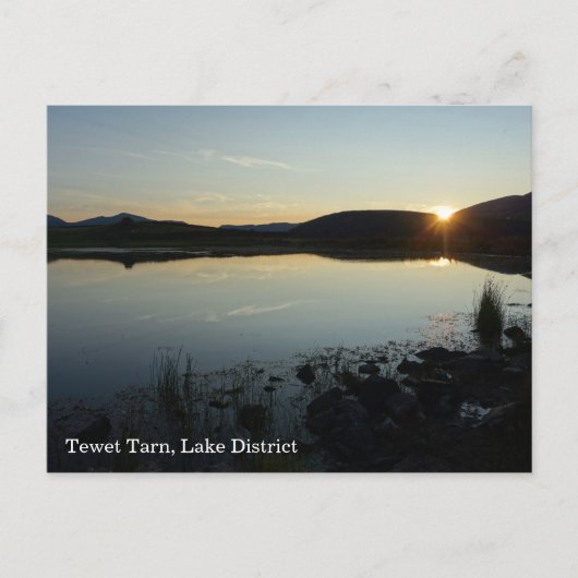 Sunset at Tewet Tarn Postcard Postkarte (Vorderseite)