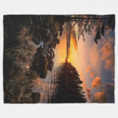 SUNSET AUF DEM SEE FLEECEDECKE (Vorderseite (Horizontal))