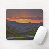 Sunset, Badlands Nationalpark Mousepad (Mit Mouse)