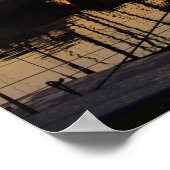 Sunset Bagenkop Harbor, Langeland, Dänemark Poster (Ecke)