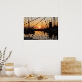 Sunset Bagenkop Harbor, Langeland, Dänemark Poster (Küche)