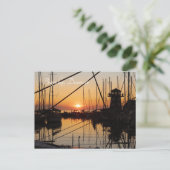 Sunset Bagenkop Harbor, Langeland, Dänemark Postkarte (Stehend Vorderseite)