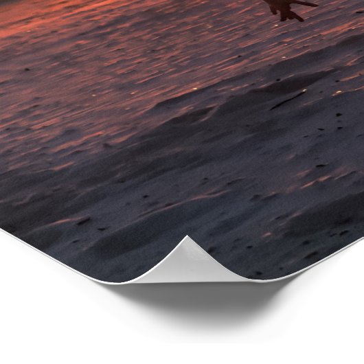 Sunset Ballet on the Beach Poster (Ecke)