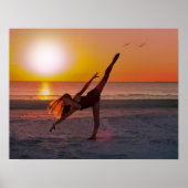 Sunset Ballet on the Beach Poster (Vorne)
