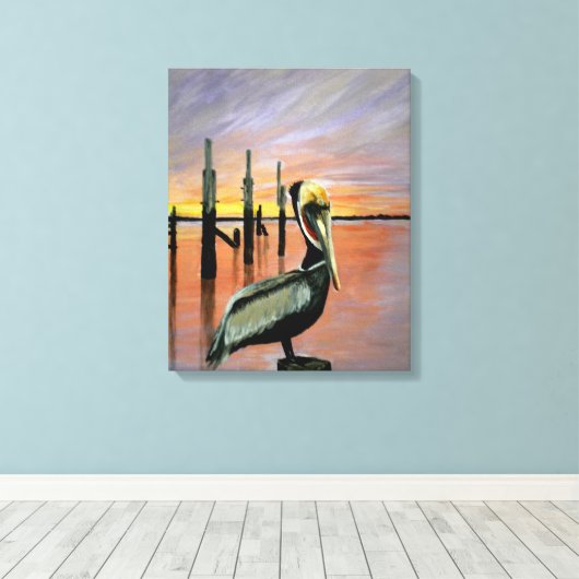 Sunset Bay Leinwanddruck (Insitu (Holzboden))