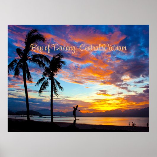 Sunset, Bay of Danang, Central Vietnam, Poster (Vorne)