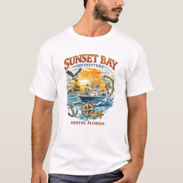 Sunset Bay Outfitters Destin Florida Küsten Design T-Shirt