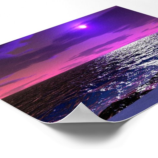 Sunset Bay Poster (Ecke)